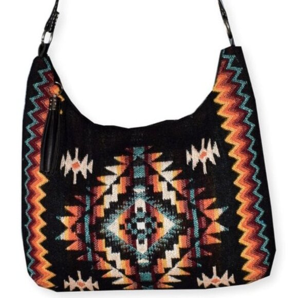 Gypsy Crossbody Bag - Southwest Style - Ethnic Inspired Design - Soft Cotton - Picture 2 of 8